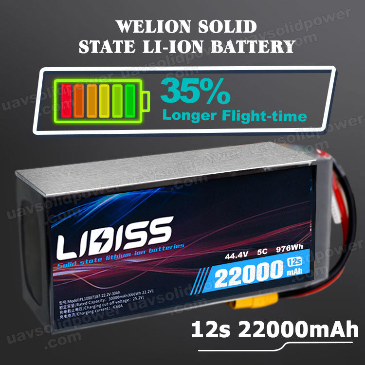 12s 22000mAh solid state lithium battery for drone